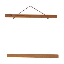 Modern Magnetic Wooden Photo Frame DIY Poster Scroll Prints Artwork Hanger Teak Wood 30cm