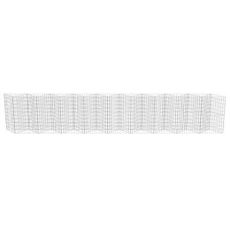 vidaXL Gabion Wall Galvanised Steel 630x30x100 cm