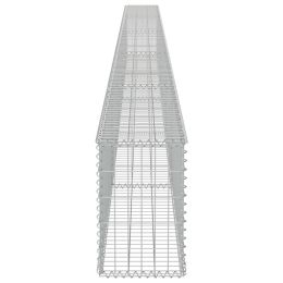 vidaXL Gabion Wall with Covers Galvanised Steel 600x30x50 cm