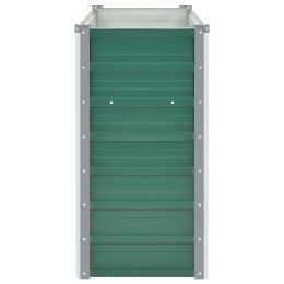 vidaXL Garden Raised Bed Galvanised Steel 100x40x77 cm Green