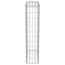 vidaXL Gabion Wall with Covers Galvanised Steel 50x20x100 cm